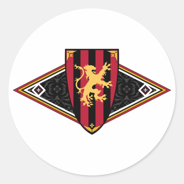 Adesivo Redondo Blindagem medieval (Frente)