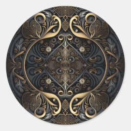 Adesivo Redondo Blindagem Ornamental Idade Média