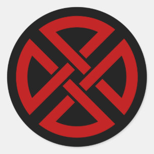 Adesivo Redondo Blindagem (versão celta em vermelho e preto)