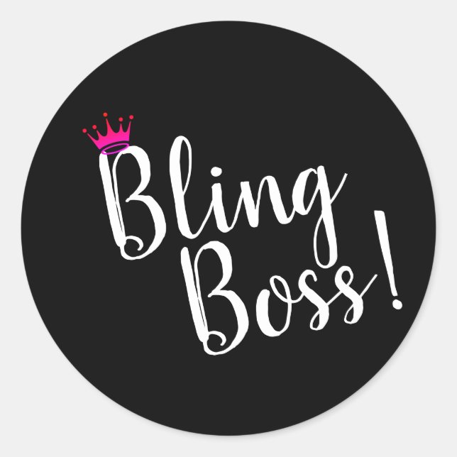 Adesivo Redondo Bling Boss Stickers (Frente)