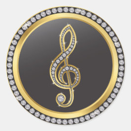 Adesivo Redondo Bling Music Sticker - SRF