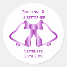 Adesivo Redondo Blinhagens E Fitas De Vestido De Casamento Roxo