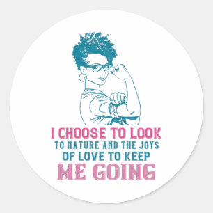 Adesivo Redondo BLM - Amor e Natureza Me Mantenham Indo