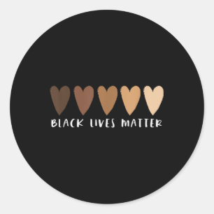 Adesivo Redondo Blm Black Lives Heart