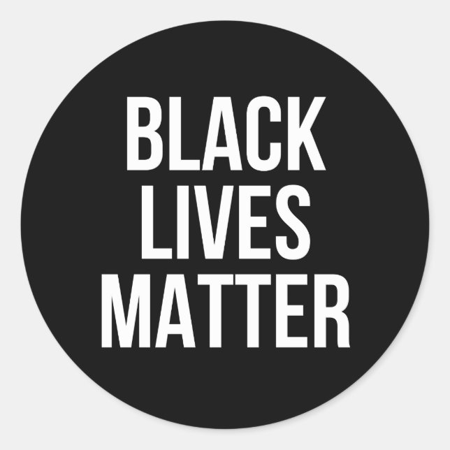 Adesivo Redondo BLM Black Lives Matter Stickers (Frente)