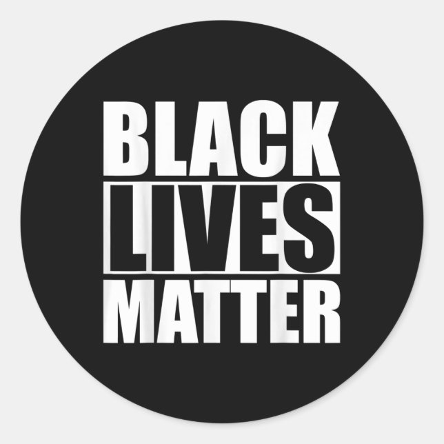Adesivo Redondo Blm Black vive consciência (Frente)