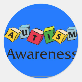 Adesivo Redondo Blocos Autismo