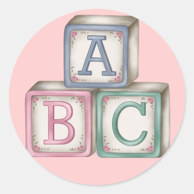 Adesivo Redondo Blocos de Bebês (Frente)