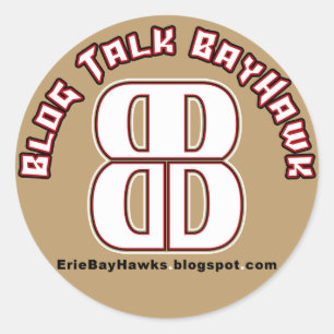Adesivo Redondo Blog Talk BayHawk Dourado Stickers