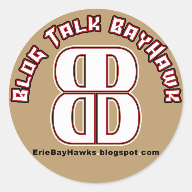 Adesivo Redondo Blog Talk BayHawk Dourado Stickers (Frente)