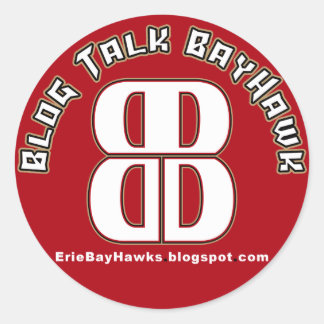 Adesivo Redondo Blog Talk BayHawk Red Stickers