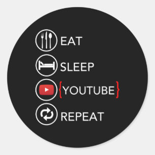 Adesivo Redondo Blogueiro De Vídeo Como Subcribe Podcaster