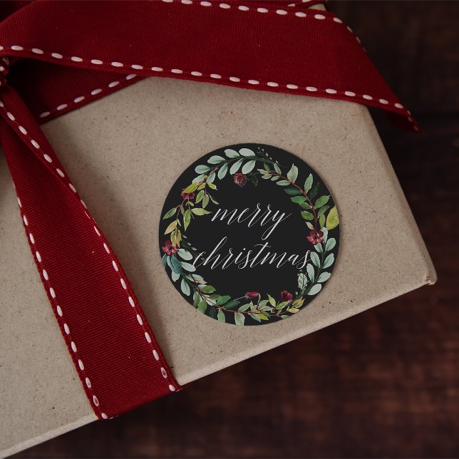 Adesivo Redondo Blogues de inverno | Feliz Natal (Criador carregado)