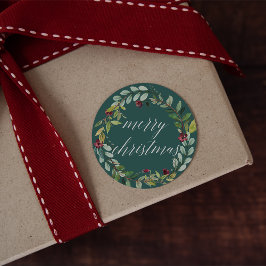 Adesivo Redondo Blogues de inverno | Feliz Natal