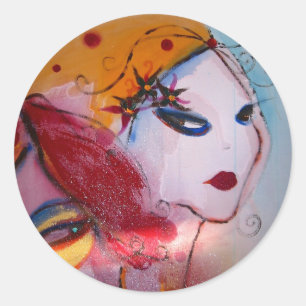 Adesivo Redondo "Blondie & I "