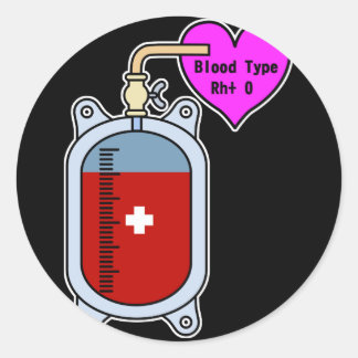 Adesivo Redondo Blood type O