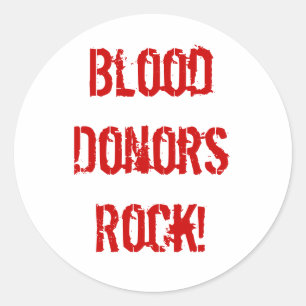 Adesivo Redondo BloodDonorsRock!