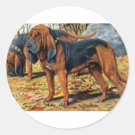 Adesivo Redondo Bloodhound