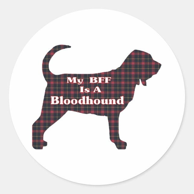 Adesivo Redondo Bloodhound BFF Sticker (Frente)