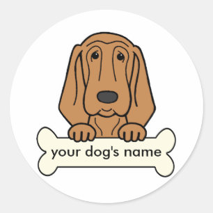 Adesivo Redondo Bloodhound personalizado