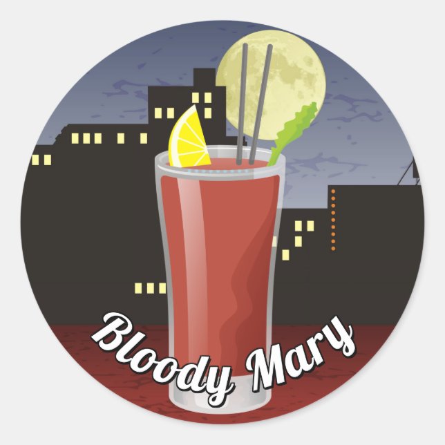 Adesivo Redondo Bloody Mary (Frente)