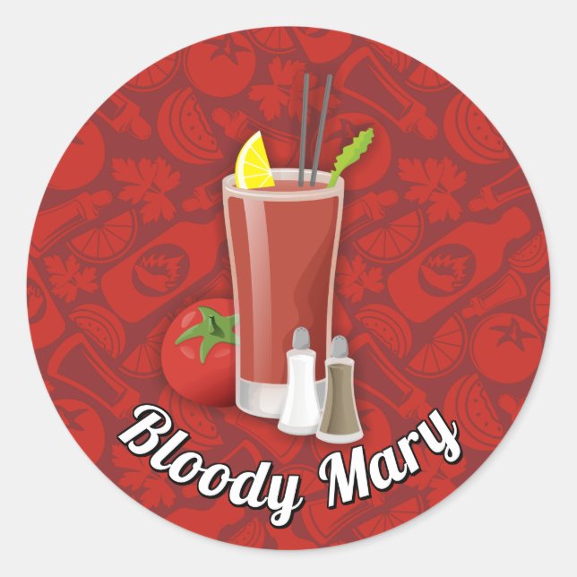 Adesivo Redondo Bloody Mary Classic Round Sticker (Frente)