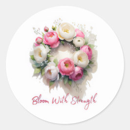 Adesivo Redondo Bloom Com Força, Clássica Mug