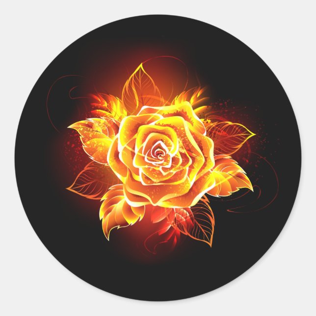 Adesivo Redondo Blooming Fire Rosa (Frente)