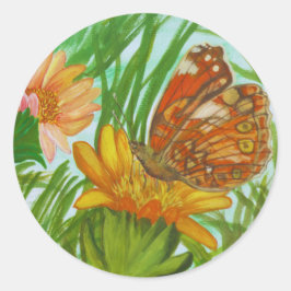 Adesivo Redondo Blooming flower garden