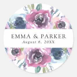 Adesivo Redondo Blooms à meia-noite |