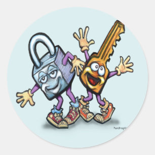 Adesivo Redondo Bloquear tecla n