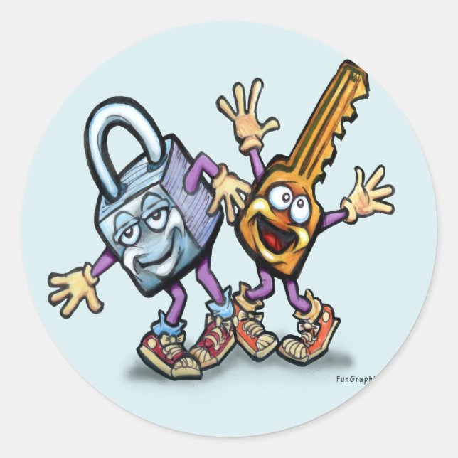 Adesivo Redondo Bloquear tecla n (Frente)