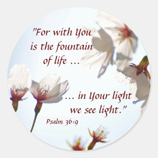 Adesivo Redondo Blossomas de cereja com iluminação traseira 2 (Frente)