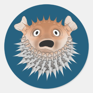 Adesivo Redondo Blowfish chocado