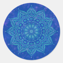 Blue and Aqua Mandala Sticker