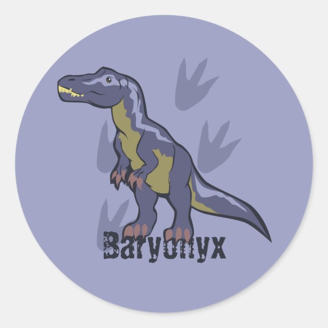 Adesivo Redondo Blue Baryonyx (Frente)
