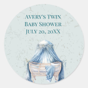 Adesivo Redondo Blue Canopy Baby Boy Crib