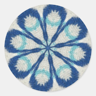 Adesivo Redondo Blue Cloth Mandala Sticker