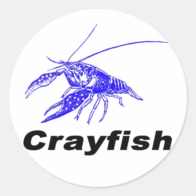 Adesivo Redondo blue crayfish (Frente)