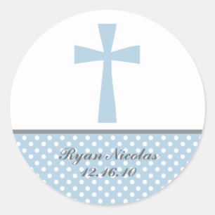 Adesivo Redondo Blue Cross Stickers