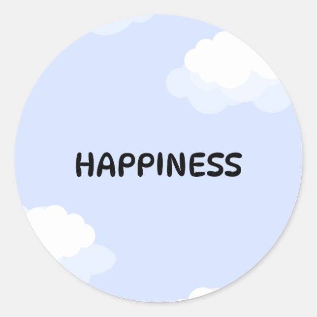 Adesivo Redondo Blue cute notebook  (Frente)