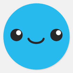 Adesivo Redondo Blue Cutie