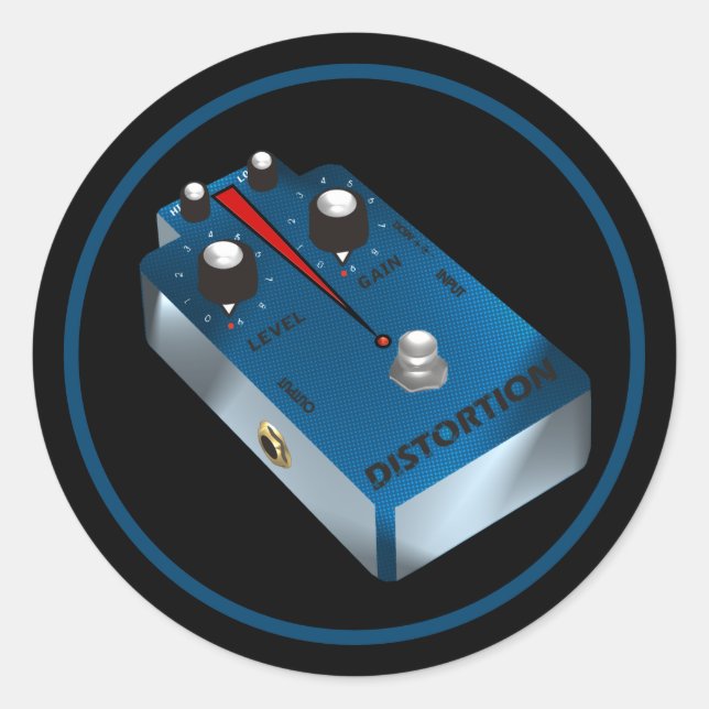 Adesivo Redondo Blue Distortion (Frente)