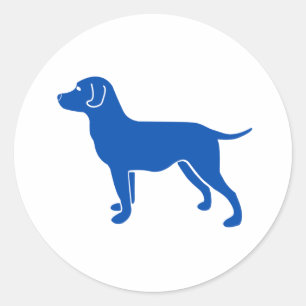 Adesivo Redondo Blue Dog Design 