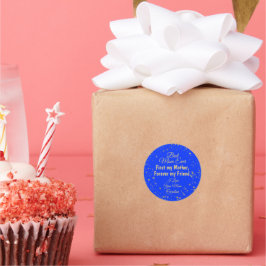 Adesivo Redondo Blue Dourado Star Melhor Mãe Já Dia de as mães Mod