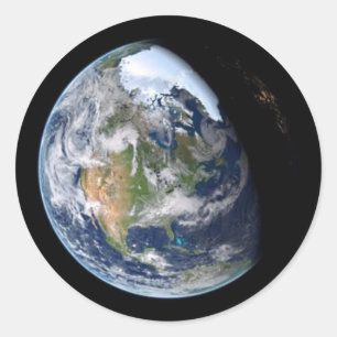 Adesivo Redondo Blue Earth Round Sticker