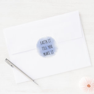 Adesivo Redondo Blue Faith It Classic Round Sticker