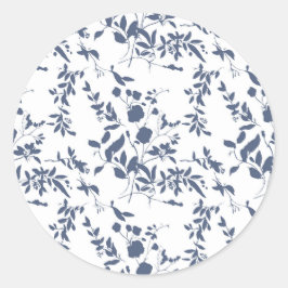 Adesivo Redondo Blue Foliage Envelope Liner