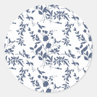 Adesivo Redondo Blue Foliage Envelope Liner