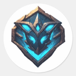 Adesivo Redondo Blue Frost Rune Emblem